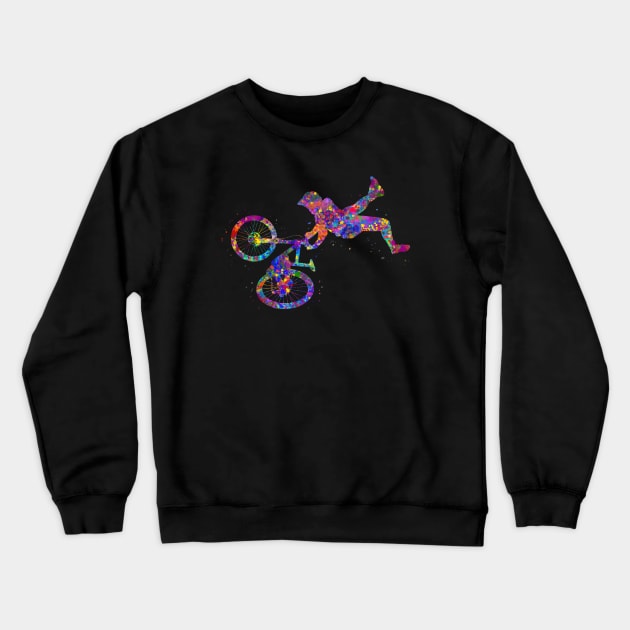 Downhill mountain bike freestyle Crewneck Sweatshirt by Yahya Art